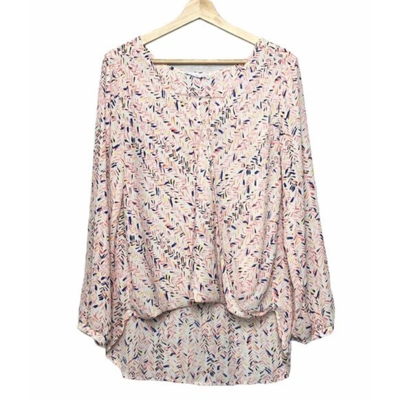 Lush Wrap Confetti Surplice Long Sleeve S - Picture 1 of 4